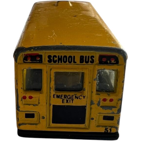 Vintage Matchbox School Bus District 2 Die-Cast Yellow Emergency Exit 1980s - Picture 5 of 8